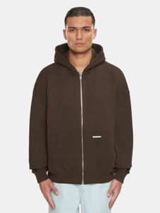 lässiger Bazix Republiq Herren Hoodie mit Baumwolle Braun