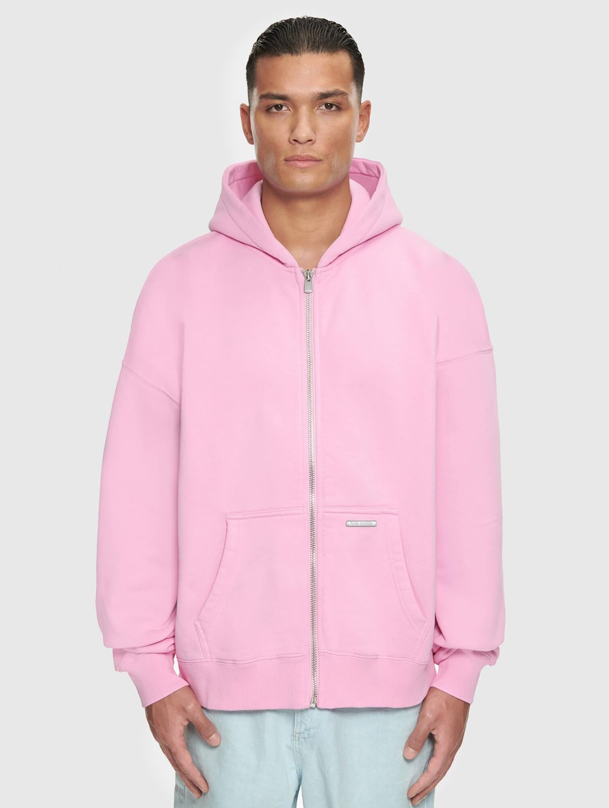 Comfortable Bazix Republiq men's hoodie with cotton, pink