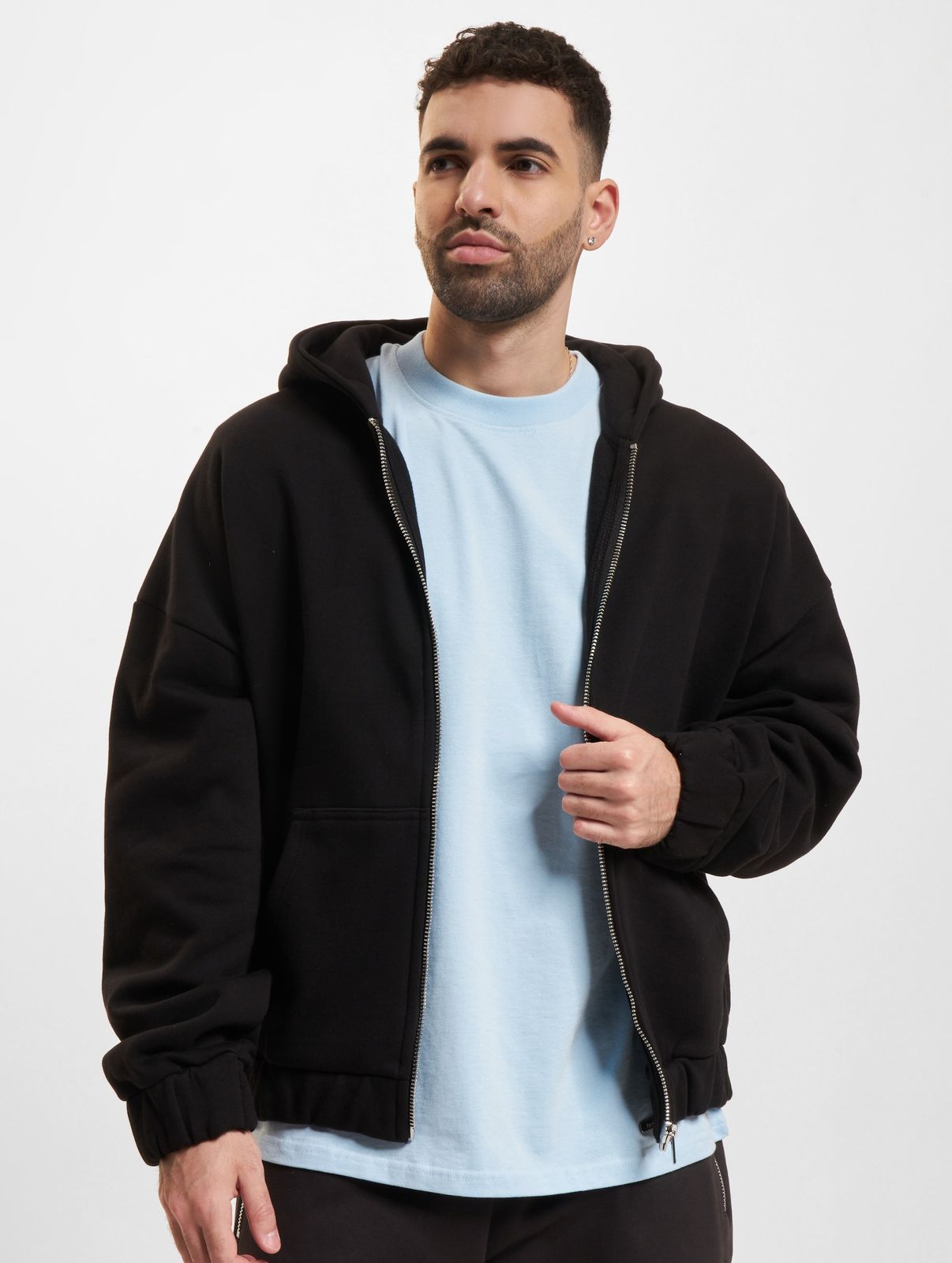 Dropsize Herren Hoodie Baumwolle Schwarz
