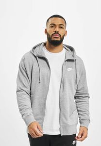 weicher NIKE Herren Hoodie Kordelzug Reißverschluss Grau