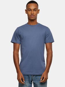 bequemes Build Your Brand Herren T-Shirt 180 g/m² mit Baumwolle Blau
