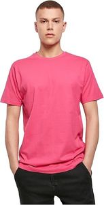 sportliches Build Your Brand Herren T-Shirt 180 g/m² mit Baumwolle Pink