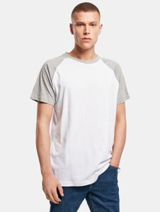 T-shirt homme Casual Build Your Brand, 140 g/m², coton, blanc/gris