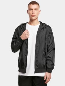 Elegante giacca da uomo Build Your Brand con coulisse e cerniera, 75 g/m², nera