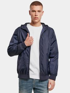 funktionale Build Your Brand Herren Jacke Kordelzug Reißverschluss 75 g/m² Blau
