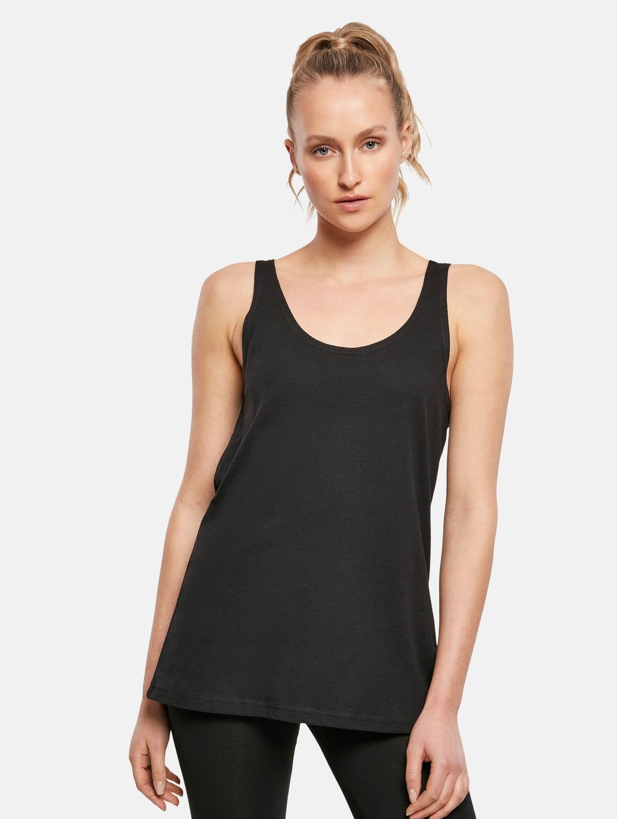 bequemes Build Your Brand Damen T-Shirt 140 g/m² mit Baumwolle Schwarz