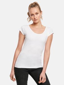 modernes Build Your Brand Damen T-Shirt 140 g/m² mit Baumwolle Weiß