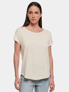 Comoda t-shirt da donna Build Your Brand, 140 g/m², cotone, ecru-bianco