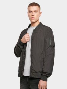 moderne Build Your Brand Herren Jacke Taschen Rippbündchen 78 g/m² Schwarz