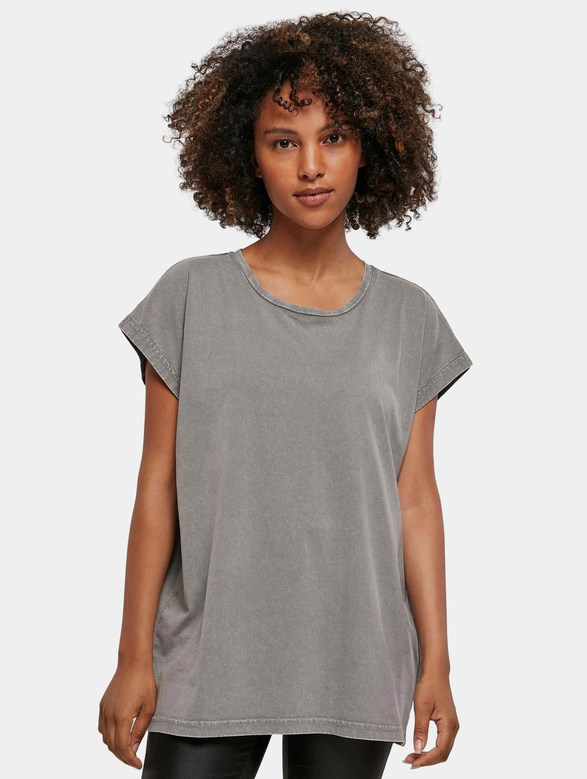 T-shirt da donna Modern Build Your Brand, 160 g/m², cotone, grigia