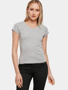 sportliches Build Your Brand Damen T-Shirt 140 g/m² mit Baumwolle Grau