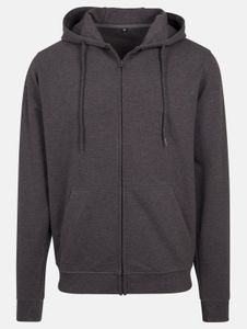 bequemer Build Your Brand Herren Hoodie Stretch Taschen Rippbündchen Anthrazit