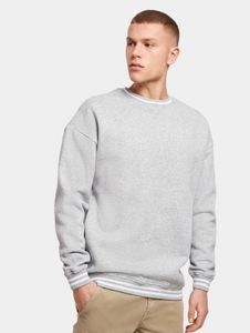 Soft Build Your Brand men's sweatshirt with ribbed cuffs, 300 g/m², cotton, grey
