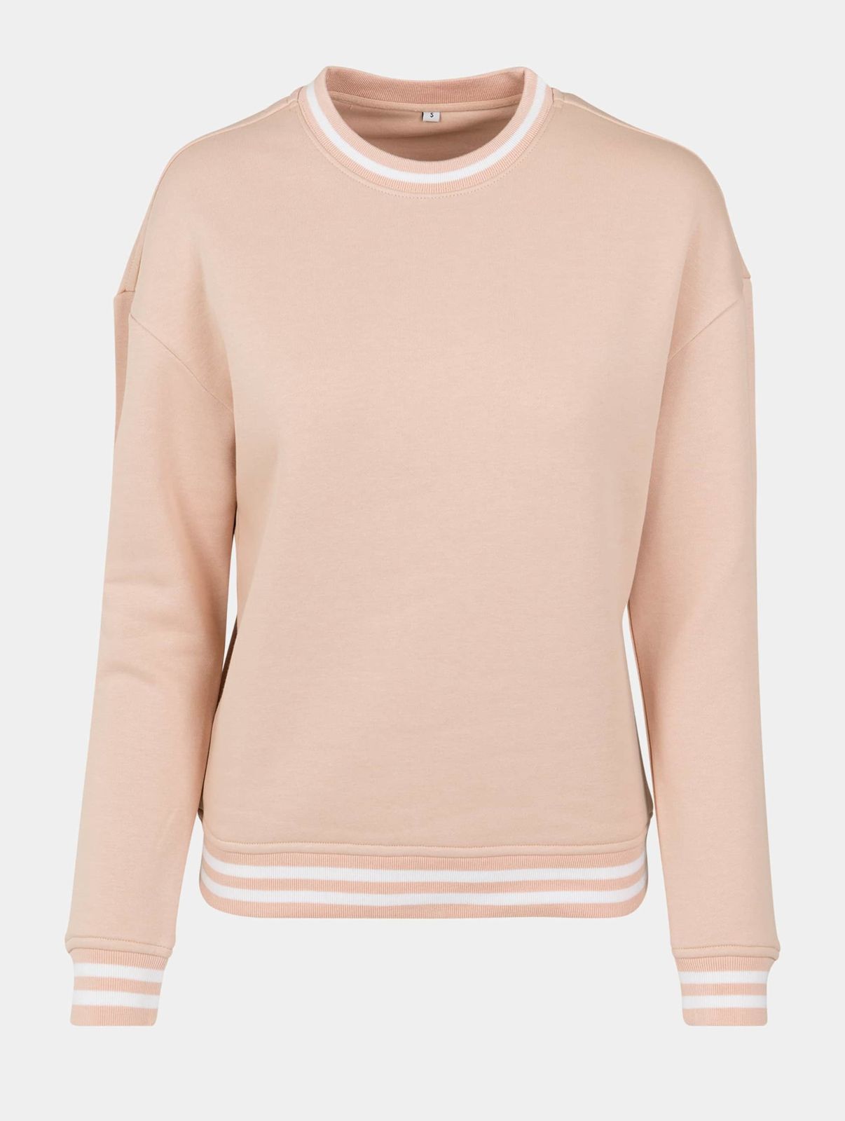 Build Your Brand Damen Sweatshirt mit Baumwolle Beige