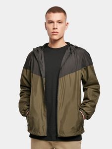 funktionale Build Your Brand Herren Jacke Kordelzug Reißverschluss 78 g/m² Khaki