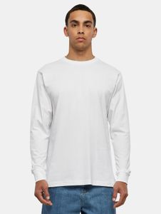modernes Build Your Brand Herren Sweatshirt Rippstrick 180 g/m² mit Baumwolle Weiß