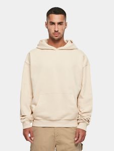 lässiger Build Your Brand Herren Hoodie große Kapuze Kordelzug 460 g/m² mit Baumwolle Beige