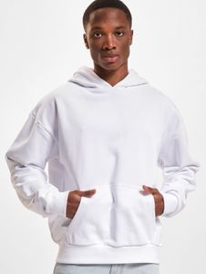 weicher Build Your Brand Herren Hoodie große Kapuze Kordelzug 460 g/m² mit Baumwolle Weiß
