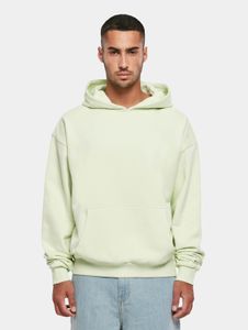 lässiger Build Your Brand Herren Hoodie große Kapuze Kordelzug 460 g/m² mit Baumwolle Pastell-Grün