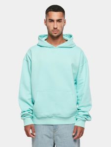 lässiger Build Your Brand Herren Hoodie große Kapuze Kordelzug 460 g/m² mit Baumwolle Hell-Blau
