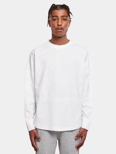 modernes Build Your Brand Herren Sweatshirt Oversize 220 g/m² mit Baumwolle Weiß