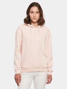 moderner Build Your Brand Damen Hoodie Kordelzug Rippstrick 300 g/m² mit Baumwolle Rosa