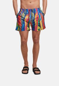 Casual Carlo Colucci men's shorts, red/multicolored