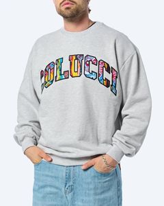 weiches Carlo Colucci Herren Sweatshirt mit Baumwolle Grau