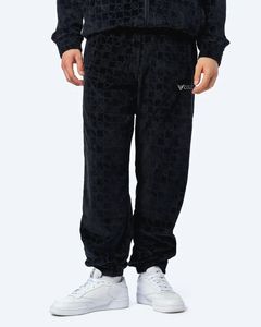 Pantalon Carlo Colucci pour homme, confortable, en coton noir