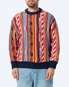 lässiges Carlo Colucci Herren Sweatshirt mit Baumwolle Blau/Orange/Rot/Beige