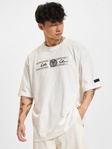 sportliches Carlo Colucci Herren T-Shirt mit Baumwolle Ecru-Weiß