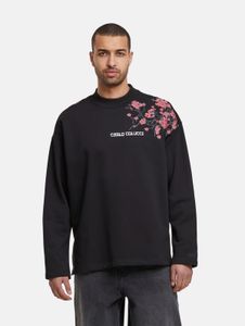 bequemes Carlo Colucci Herren Sweatshirt Oversize mit Baumwolle Schwarz