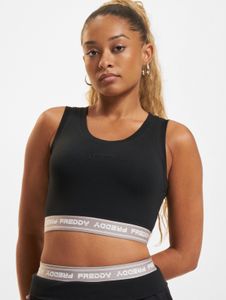 sporty Freddy women's stretch T-shirt with cotton, black