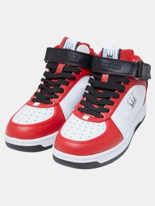 sporty Dada Supreme men's sneakers with ribbed cuffs, black/red/white