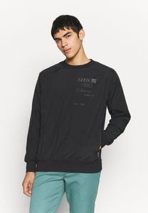 lässiges NIKE Herren Sweatshirt Reißverschluss Taschen mit Baumwolle Schwarz