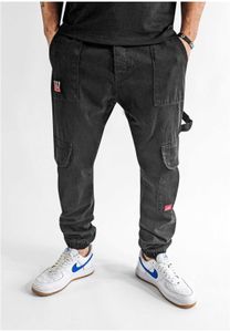 bequeme Dada Supreme Herren Jeans Reißverschluss Taschen mit Baumwolle Schwarz