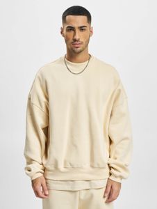Casual DEF men's sweatshirt with ribbed cuffs, oversize, 360 g/m², cotton, beige