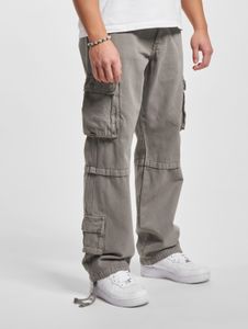 bequeme DEF Herren Jeans Stretch Reißverschluss Klettverschluss mit Baumwolle Grau