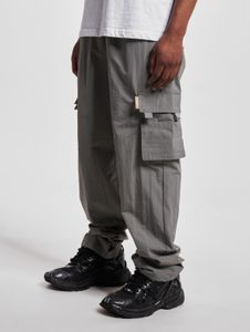 Pantalones vaqueros DEF cómodos para hombre con cordón ajustable y bolsillos, color gris.