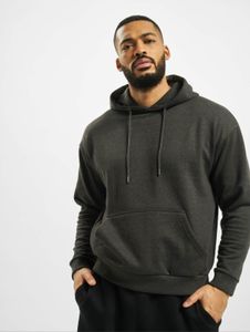 moderner DEF Herren Hoodie Kordelzug Taschen 300 g/m² mit Baumwolle Grau