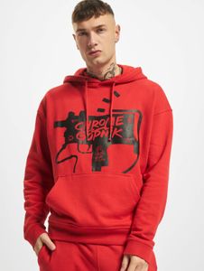 bequemer DEF Herren Hoodie Kapuze mit Baumwolle Rot