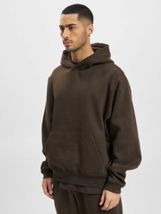 Modern DEF men's hoodie with pockets and hood, 360 g/m² cotton, brown