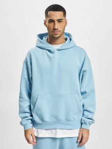 modernes DEF Herren Sweatshirt Taschen Kapuze 360 g/m² mit Baumwolle Blau