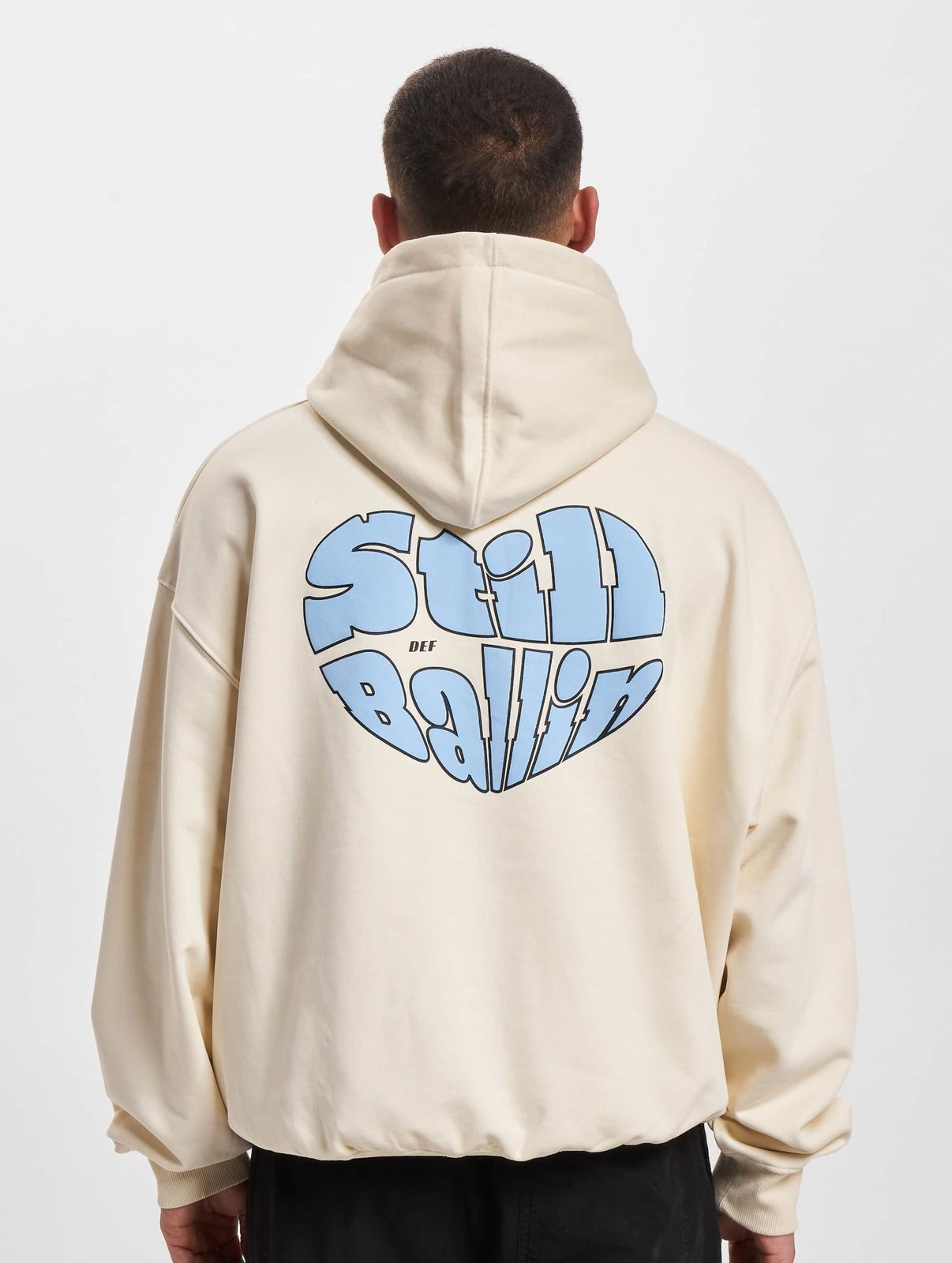 DEF Herren Hoodie mit Rippstrick und Baumwolle