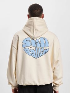 Felpa con cappuccio da uomo Modern DEF in maglia a coste con cappuccio in cotone, beige