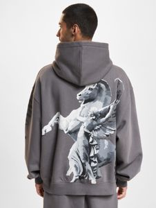 Felpa con cappuccio da uomo moderna DEF in cotone, grigia