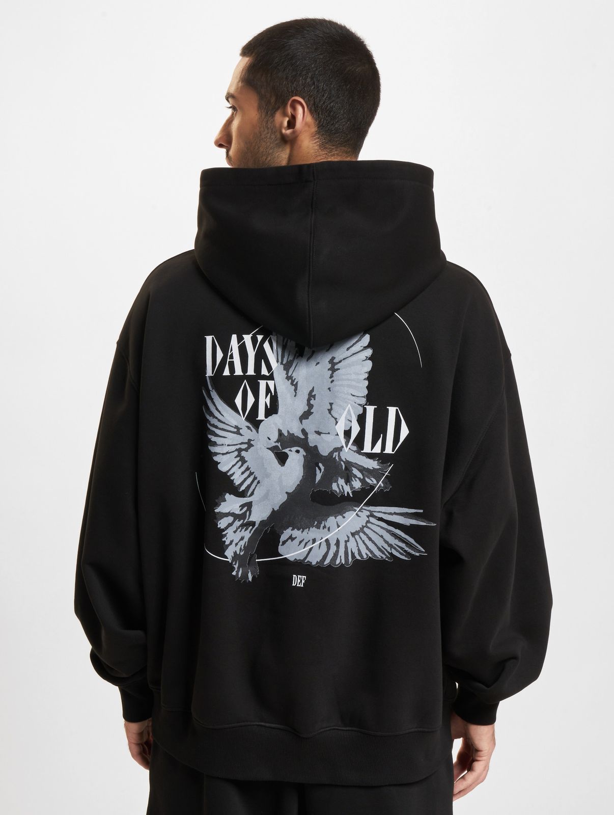 DEF Herren Hoodie aus Baumwolle Schwarz