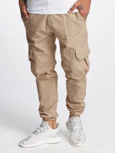 Comfortable DEF men's jeans with pockets in cotton, beige