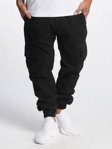 Stylish DEF men's jeans with zipper pockets, cotton, black