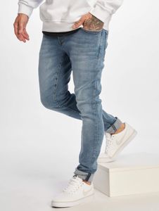 stylische DEF Herren Jeans Slim Fit Stretch Taschen mit Baumwolle Blau